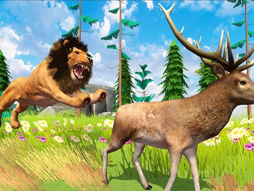 Realistic Lion Hunting Animal 2024 gameplay preview